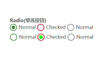 radio单选框彩色，自定义边框,圆点颜色和大小